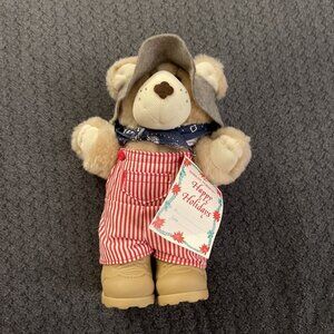 Vintage Furskins Plush Bear Wendy’s With Boots Hat Bandana C5